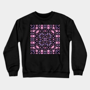 Crystal Hearts and Flowers Valentines Kaleidoscope pattern (Seamless) 9 Crewneck Sweatshirt